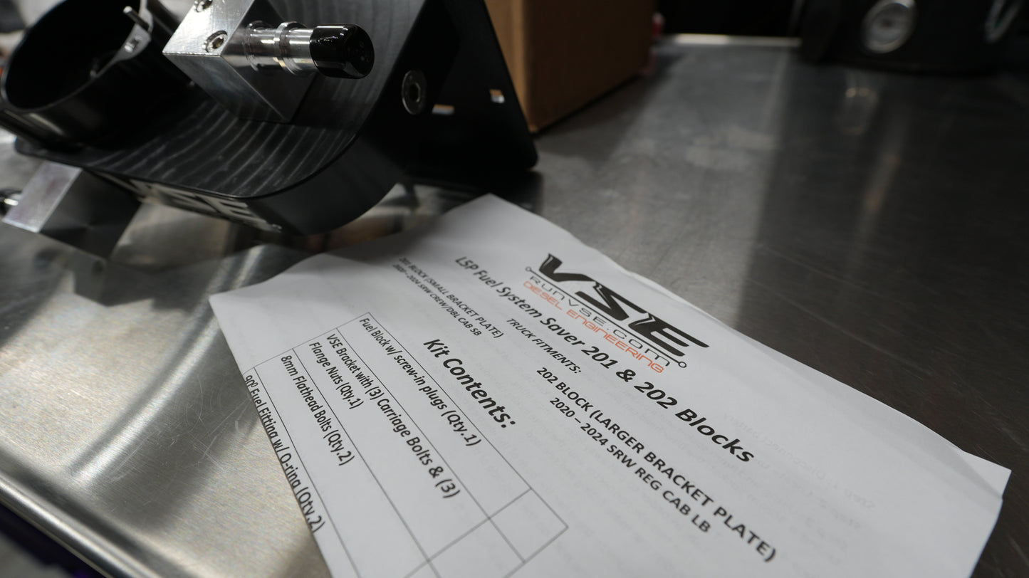 L5P Fuel System Saver - Black - DUAL FUEL FILTER SETUP