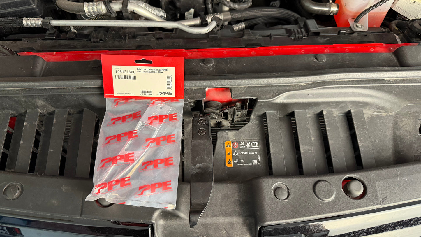 2019-2026 Chevy Silverado 1500 Billet Hood Release Latch