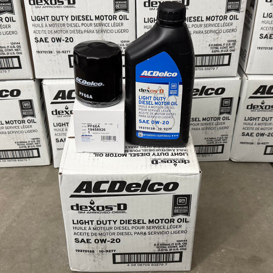 3.0 Duramax Oil Change Package - DEXOS D 0w20 Oil + PF66A Filter